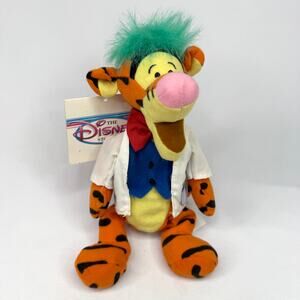 NWT The Disney Store Tigger Mad Scientist Beanbag Plush
